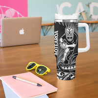 New Zealand Silver Fern Rugby Tumbler With Handle All Black Koru Maori LT14 - Polynesian Pride