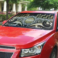 Aotearoa Waikato Tainui Auto Sun Shade Maori Iwi Poutama Puhoro Tattoo LT14 - Polynesian Pride