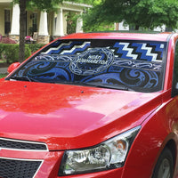 Aotearoa Ngati Tuwharetoa Auto Sun Shade Maori Iwi Poutama Puhoro Tattoo LT14 - Polynesian Pride