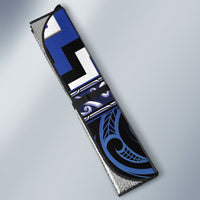 Aotearoa Ngati Tuwharetoa Auto Sun Shade Maori Iwi Poutama Puhoro Tattoo LT14 - Polynesian Pride