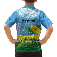 Personalised Malampa Fiji Day Family Matching Summer Maxi Dress and Hawaiian Shirt 10 October Fijian Tapa Flag Style LT14 - Polynesian Pride