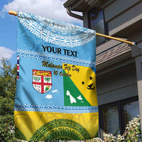 Personalised Malampa Fiji Day Garden Flag 10 October Fijian Tapa Flag Style LT14 - Polynesian Pride