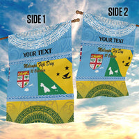 Personalised Malampa Fiji Day Garden Flag 10 October Fijian Tapa Flag Style LT14 - Polynesian Pride