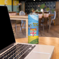 Malampa Fiji Day Skinny Tumbler 10 October Fijian Tapa Flag Style LT14 - Polynesian Pride
