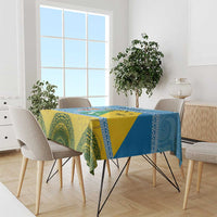 Personalised Malampa Fiji Day Tablecloth 10 October Fijian Tapa Flag Style