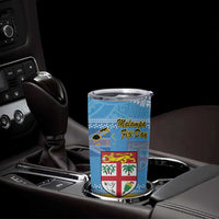 Malampa Fiji Day Tumbler Cup 10 October Fijian Tapa Flag Style LT14 - Polynesian Pride
