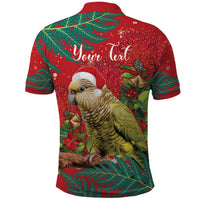 Personalised New Zealand Kakapo Christmas Polo Shirt Meri Kirihimete Silver Fern Mix Pohutukawa LT14 - Polynesian Pride