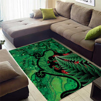 New Zealand Gecko Christmas Area Rug Meri Kirihimete Paua Shell Mix Pohutukawa LT14 - Polynesian Pride