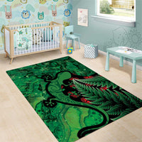 New Zealand Gecko Christmas Area Rug Meri Kirihimete Paua Shell Mix Pohutukawa LT14 - Polynesian Pride