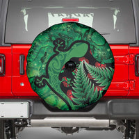New Zealand Gecko Christmas Spare Tire Cover Meri Kirihimete Paua Shell Mix Pohutukawa LT14 - Polynesian Pride
