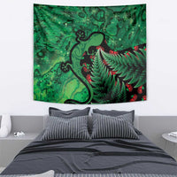 New Zealand Gecko Christmas Tapestry Meri Kirihimete Paua Shell Mix Pohutukawa LT14 - Polynesian Pride
