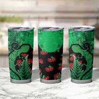 New Zealand Gecko Christmas Tumbler Cup Meri Kirihimete Paua Shell Mix Pohutukawa LT14 - Polynesian Pride