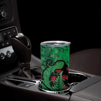 New Zealand Gecko Christmas Tumbler Cup Meri Kirihimete Paua Shell Mix Pohutukawa LT14 - Polynesian Pride