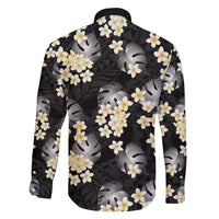 Black Tropical Hawaii Family Matching Puletasi and Hawaiian Shirt Seamless Monstera Plumeria Hawaiian Pattern LT14 - Polynesian Pride