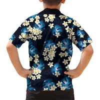 Blue Tropical Hawaii Family Matching Puletasi and Hawaiian Shirt Seamless Monstera Plumeria Hawaiian Pattern LT14 - Polynesian Pride