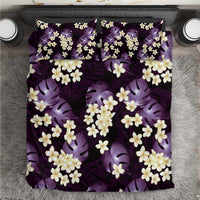 Purple Tropical Hawaii Bedding Set Seamless Monstera Plumeria Hawaiian Pattern LT14 Purple - Polynesian Pride