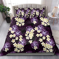Purple Tropical Hawaii Bedding Set Seamless Monstera Plumeria Hawaiian Pattern LT14 - Polynesian Pride