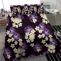 Purple Tropical Hawaii Bedding Set Seamless Monstera Plumeria Hawaiian Pattern LT14 - Polynesian Pride