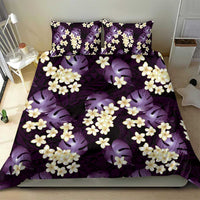 Purple Tropical Hawaii Bedding Set Seamless Monstera Plumeria Hawaiian Pattern LT14 - Polynesian Pride