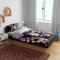 Purple Tropical Hawaii Bedding Set Seamless Monstera Plumeria Hawaiian Pattern LT14 - Polynesian Pride