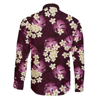 Pink Tropical Hawaii Family Matching Summer Maxi Dress and Hawaiian Shirt Seamless Monstera Plumeria Hawaiian Pattern LT14 - Polynesian Pride