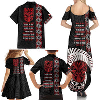 Aotearoa Toitu Te Tiriti Family Matching Summer Maxi Dress and Hawaiian Shirt Honour The Treaty Maori Haka LT14 - Polynesian Pride