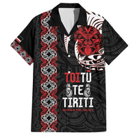 Aotearoa Toitu Te Tiriti Hawaiian Shirt Honour The Treaty Maori Haka LT14 Black - Polynesian Pride