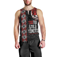 Aotearoa Toitu Te Tiriti Men Tank Top Honour The Treaty Maori Haka LT14 - Polynesian Pride