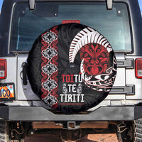 Aotearoa Toitu Te Tiriti Spare Tire Cover Honour The Treaty Maori Haka LT14 Black - Polynesian Pride