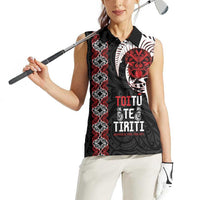 Aotearoa Toitu Te Tiriti Women Sleeveless Polo Shirt Honour The Treaty Maori Haka LT14 - Polynesian Pride