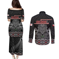 Aotearoa Toitu Te Tiriti Couples Matching Puletasi and Long Sleeve Button Shirt Stand Together! Stand Stronger! - NZ Tiki LT14 - Polynesian Pride