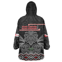 Aotearoa Toitu Te Tiriti Wearable Blanket Hoodie Stand Together! Stand Stronger! - NZ Tiki LT14 - Polynesian Pride