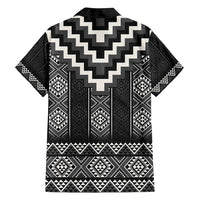 Black Taniko Aotearoa Family Matching Off Shoulder Maxi Dress and Hawaiian Shirt Niho Taniwha Mix Poutama LT14 - Polynesian Pride