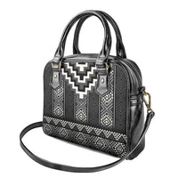 Black Taniko Aotearoa Shoulder Handbag Niho Taniwha Mix Poutama LT14