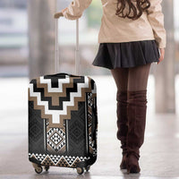 Brown Taniko Aotearoa Luggage Cover Niho Taniwha Mix Poutama LT14