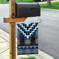 Blue Taniko Aotearoa Garden Flag Niho Taniwha Mix Poutama LT14