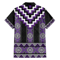 Purple Taniko Pattern Aotearoa Family Matching Tank Maxi Dress and Hawaiian Shirt Niho Taniwha Mix Poutama LT14 - Polynesian Pride