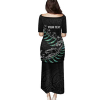 Custom New Zealand Silver Fern Rugby Family Matching Puletasi and Hawaiian Shirt Aotearoa Kiwi Maori Pattern LT14 - Polynesian Pride