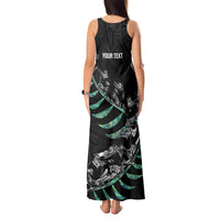 Custom New Zealand Silver Fern Rugby Tank Maxi Dress Aotearoa Kiwi Maori Pattern LT14 - Polynesian Pride