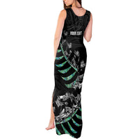Custom New Zealand Silver Fern Rugby Tank Maxi Dress Aotearoa Kiwi Maori Pattern LT14 - Polynesian Pride