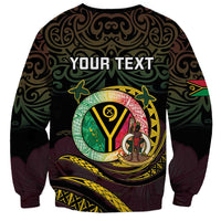 Personalised Vanuatu Sweatshirt Yumi 46th Hapi Independens Dei - Black Version LT14 - Polynesian Pride