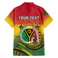 Personalised Vanuatu Family Matching Off The Shoulder Long Sleeve Dress and Hawaiian Shirt Yumi 45th Hapi Independens Dei - Reggae Version LT14 - Polynesian Pride