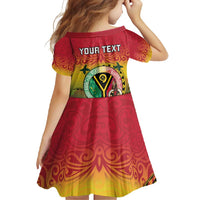 Personalised Vanuatu Family Matching Off Shoulder Maxi Dress and Hawaiian Shirt Yumi 45th Hapi Independens Dei - Reggae Version LT14
