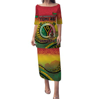 Personalised Vanuatu Family Matching Puletasi and Hawaiian Shirt Yumi 45th Hapi Independens Dei - Reggae Version LT14