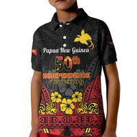 Papua New Guinea Independence Day Kid Polo Shirt PNG Bird of Paradise 50th Anniversary LT14