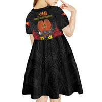 Papua New Guinea Independence Day Kid Short Sleeve Dress PNG Bird of Paradise 50th Anniversary LT14 - Polynesian Pride