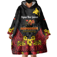 Papua New Guinea Independence Day Wearable Blanket Hoodie PNG Bird of Paradise 50th Anniversary LT14 - Polynesian Pride