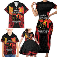 Papua New Guinea Independence Day Family Matching Short Sleeve Bodycon Dress and Hawaiian Shirt PNG Since 1975 LT14 - Polynesian Pride