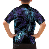 Polynesia Sea Turtle Day Family Matching Long Sleeve Bodycon Dress and Hawaiian Shirt Tribal Honu Plumeria Polynesian Pattern LT14 - Polynesian Pride