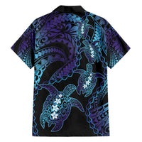 Polynesia Sea Turtle Day Family Matching Summer Maxi Dress and Hawaiian Shirt Tribal Honu Plumeria Polynesian Pattern LT14 - Polynesian Pride